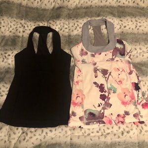 Two Lululemon racerback tanks